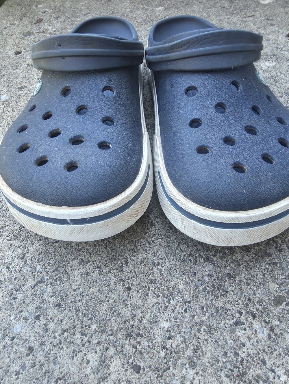 Mens Navy Blue Crocs Clog Shoes - Sz.12 EuC